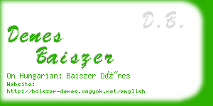 denes baiszer business card